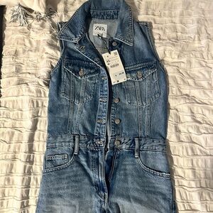 Zara Denim Romper/Jumper